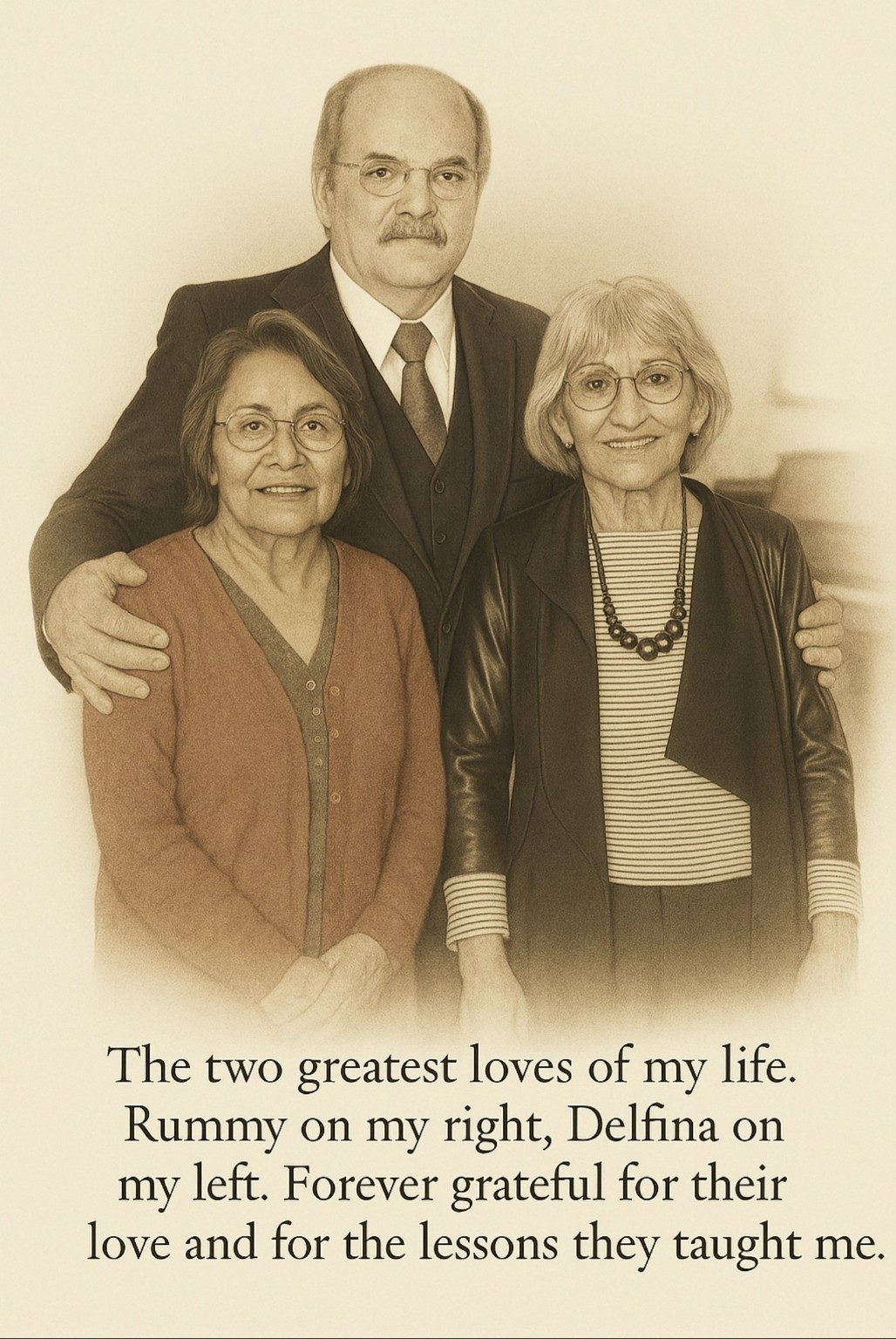 Ralph Green with the two greatest loves of his life